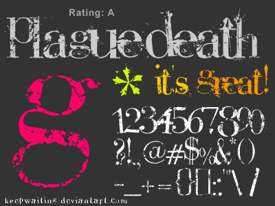 Plague Death Fonts