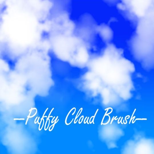 Puffy Cloud Photoshop Brushes