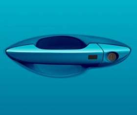 Realistic car door handle vector material 02