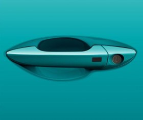 Realistic car door handle vector material 03