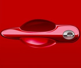 Realistic car door handle vector material 04