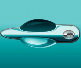 Realistic car door handle vector material 05