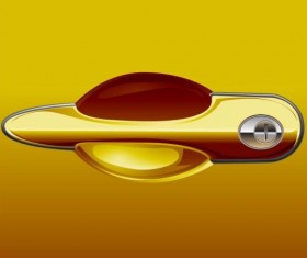 Realistic car door handle vector material 06