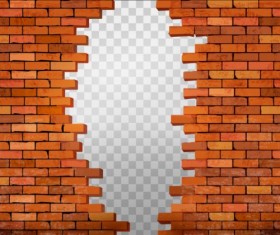 Red brick wall and space background vector