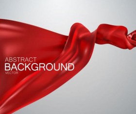 Red silk fabric background vector 01