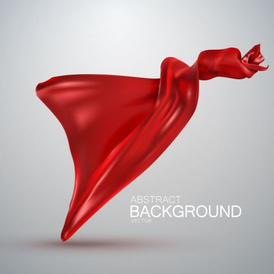 Red silk fabric background vector 03
