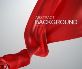 Red silk fabric background vector 04