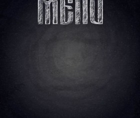 Restaurant menu with blackboard background vector 01