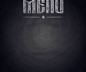 Restaurant menu with blackboard background vector 02