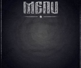 Restaurant menu with blackboard background vector 03