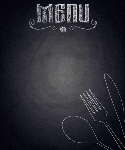 Restaurant menu with blackboard background vector 05 free download