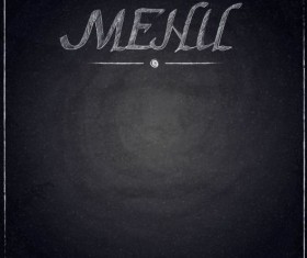 Restaurant menu with blackboard background vector 09