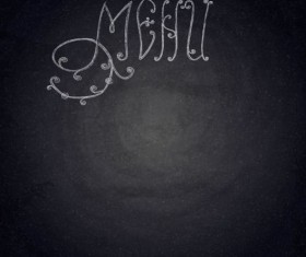 Restaurant menu with blackboard background vector 14