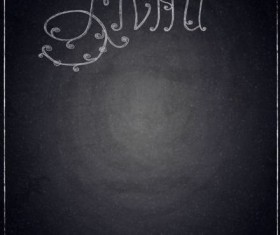 Restaurant menu with blackboard background vector 16