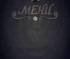 Restaurant menu with blackboard background vector 21