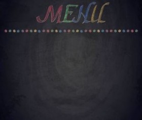 Restaurant menu with blackboard background vector 25