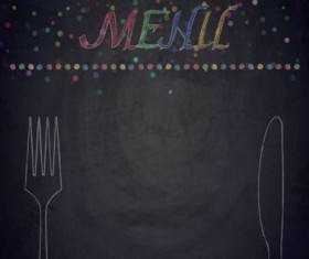 Restaurant menu with blackboard background vector 26