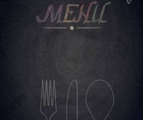 Restaurant menu with blackboard background vector 29