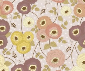 Retro flower seamless pattern vector
