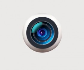 Round camera Icons vector 01