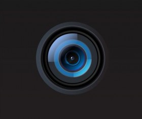 Round camera Icons vector 02