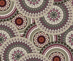 Round mandala seamless pattern vector 01