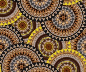 Round mandala seamless pattern vector 02