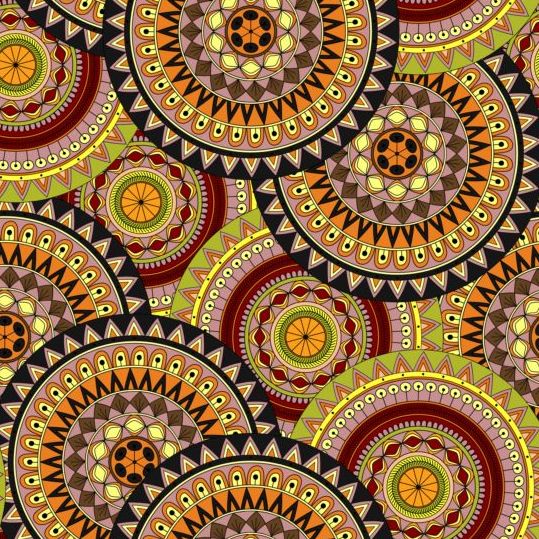 Download Round mandala seamless pattern vector 03 free download