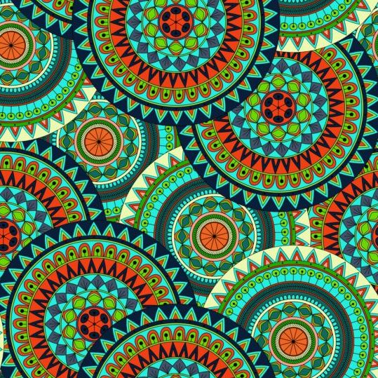 Download Round mandala seamless pattern vector 07 free download