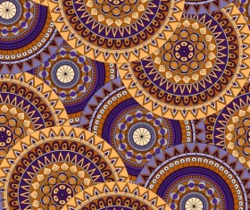 Round mandala seamless pattern vector 09