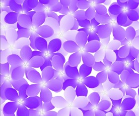 Seamless pattern with purple flowers vector