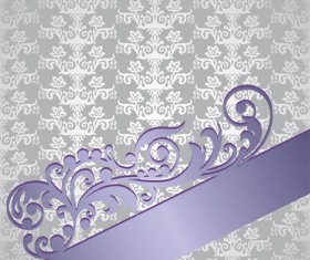 Silver and purple victorian style floral book cover