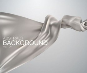 Silver silk fabric background vector