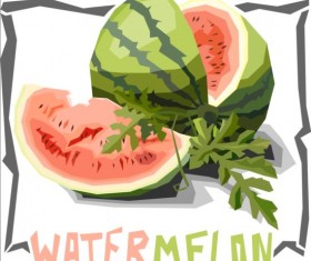 Simple watermelon design vector