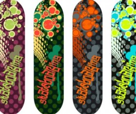 Skateboard design material vector 13