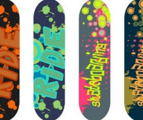 Skateboard design material vector 14