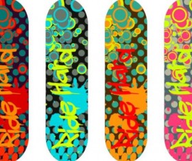 Skateboard design material vector 15