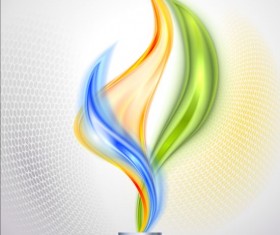 Soccer background with abstract torch vectors 01