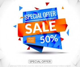 Special offer sale labels vector 01