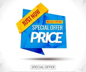 Special offer sale labels vector 02