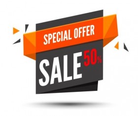 Special offer sale labels vector 05