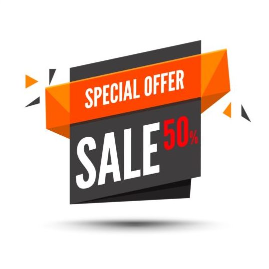 Special offer sale labels vector 05
