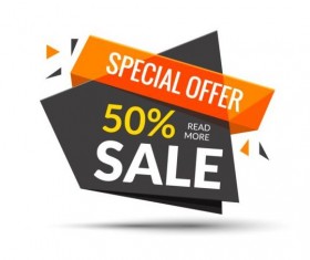 Special offer sale labels vector 06