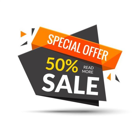 Special offer sale labels vector 06