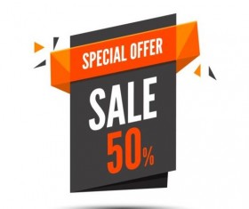 Special offer sale labels vector 07