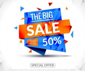 Special offer sale labels vector 08