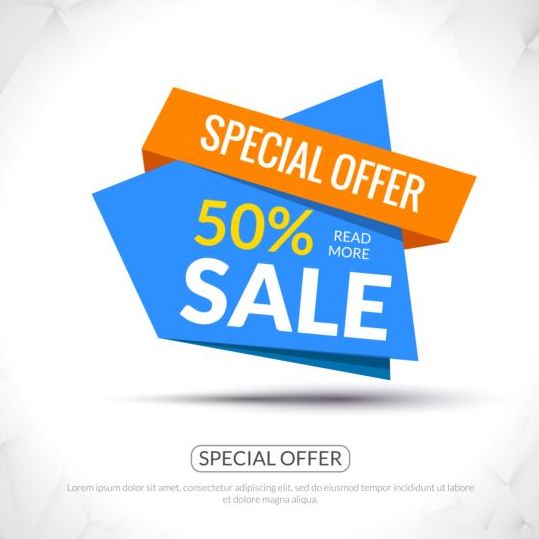 Special offer sale labels vector 09