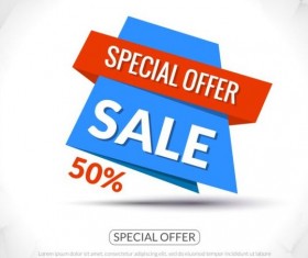Special offer sale labels vector 10