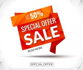Special offer sale labels vector 12