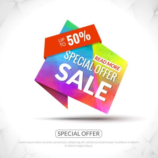 Special offer sale labels vector 13